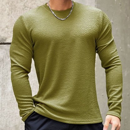 Herren Langarmshirt Strukturiert Modern Urban Style