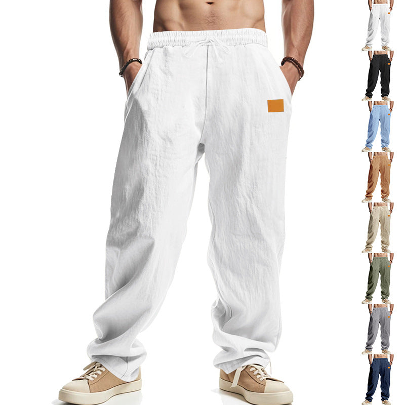 Moderne Leinenhose mit verstellbarem Kordelzug und praktischen Seitentaschen BerlinGlamour - BerlinGlamour
