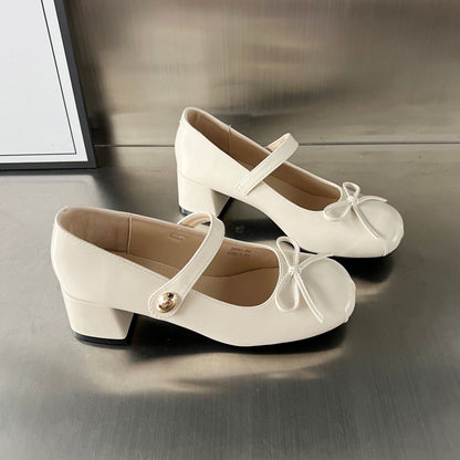 Damen Ballerinas Elegante Riemen Schleifen Schuhe