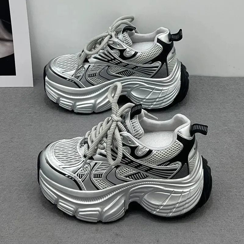 Damen Sneaker Chunky atmungsaktiv Netzstoff - BerlinGlamour