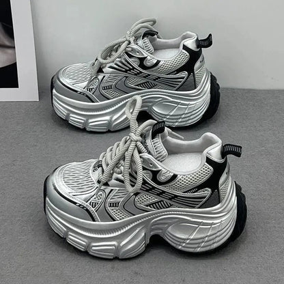 Damen Sneaker Chunky atmungsaktiv Netzstoff - BerlinGlamour