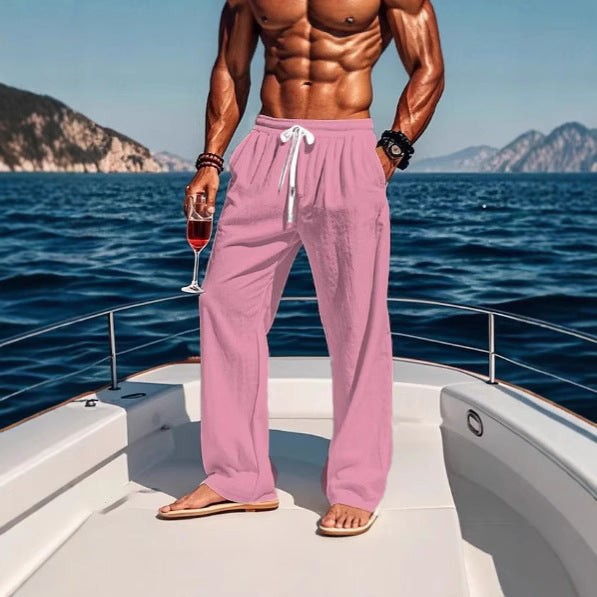 Herren Strandhose Lässig Elastisch Mit Taschen