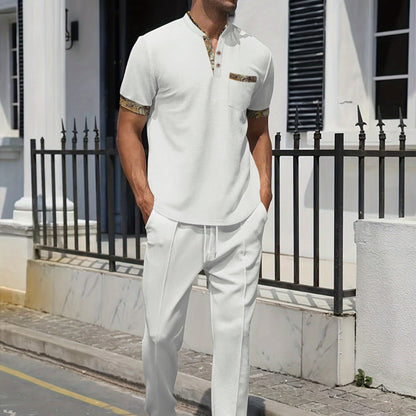 Herren Freizeitanzug Modern mit Kragen und Eleganten Details