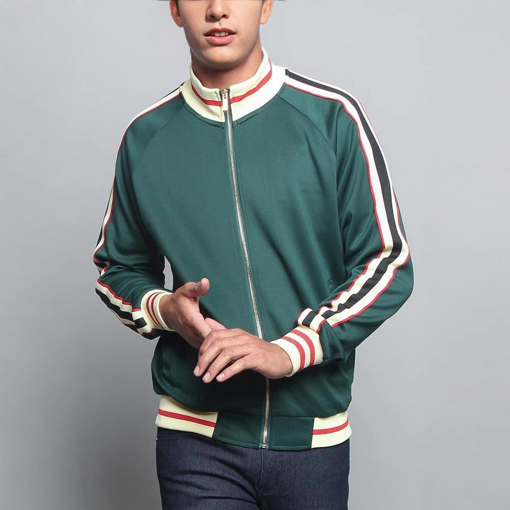 Herren Sweatjacke Sportlich Modern mit Kontrastfarben
