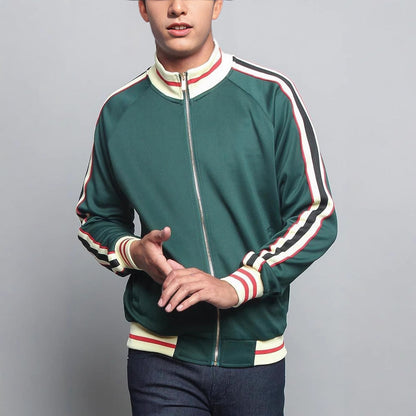 Herren Sweatjacke Sportlich Modern mit Kontrastfarben
