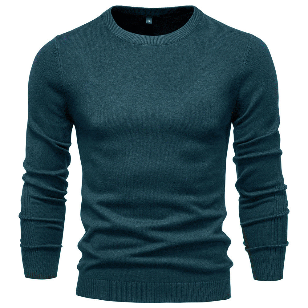 Herren Pullover Rundhals aus Baumwolle Hochwertig Bequem