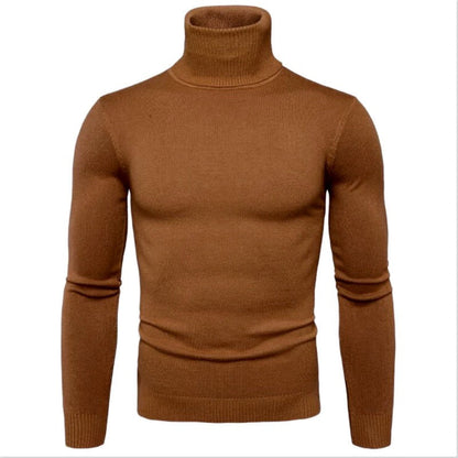 Herren Rollkragenpullover Fein Strick Pullover Modern