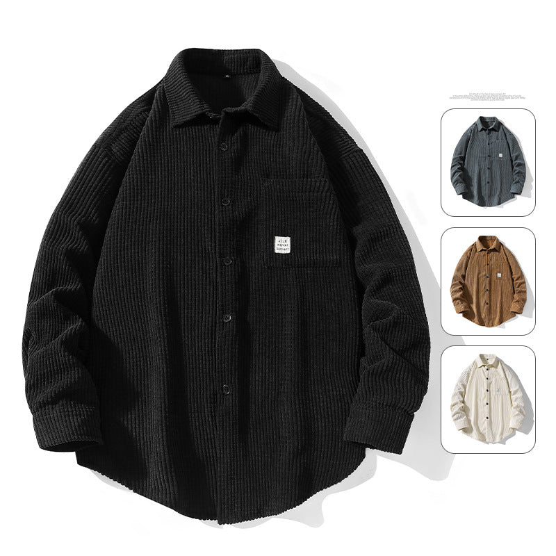 Herren Hemdjacke Strukturiert Gemütlich Modern - BerlinGlamour
