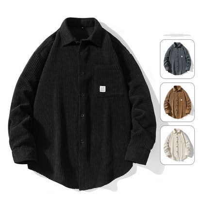 Herren Hemdjacke Strukturiert Gemütlich Modern - BerlinGlamour