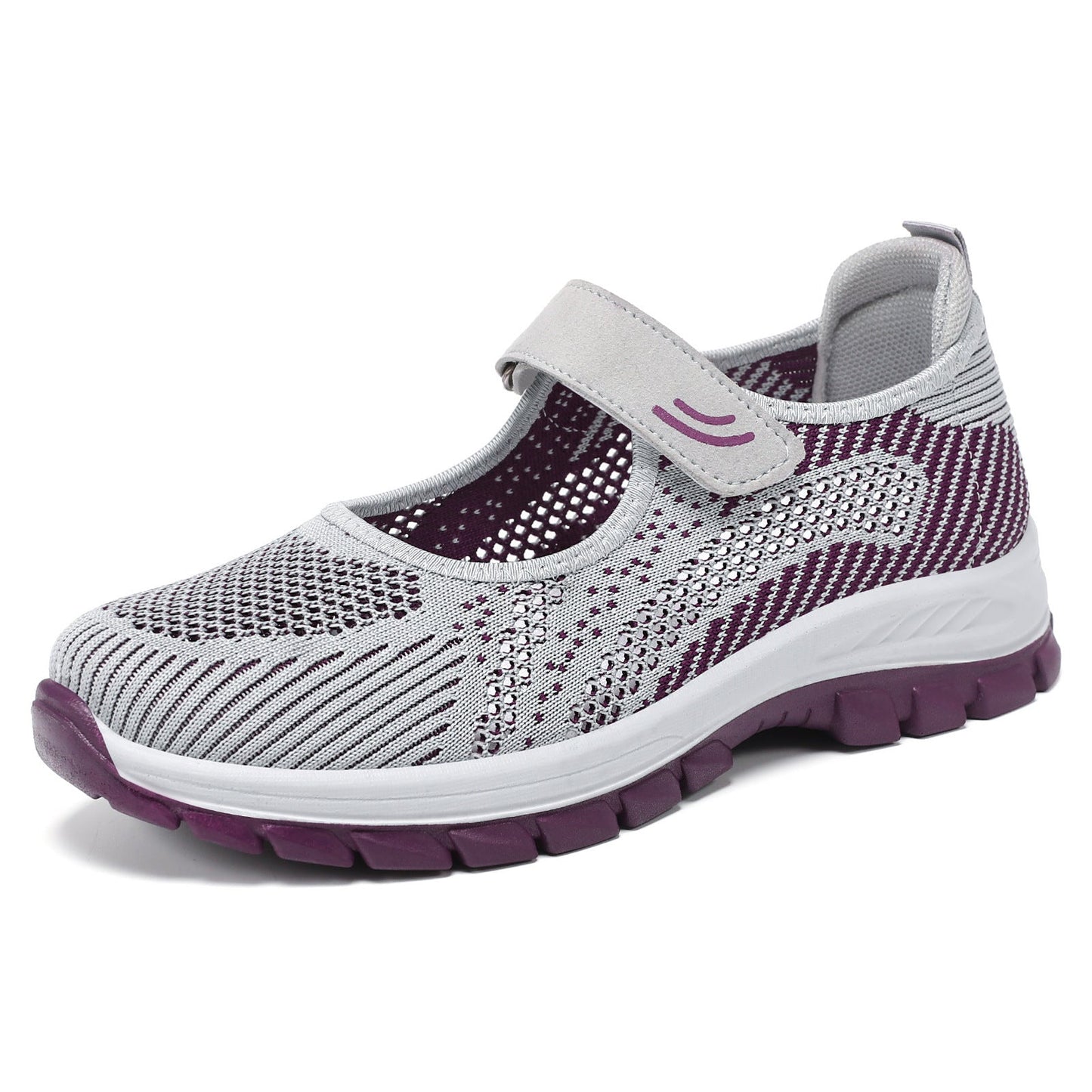 Damen Fitness-Schuhe Atmungsaktiv mit Klettverschluss Sportlich