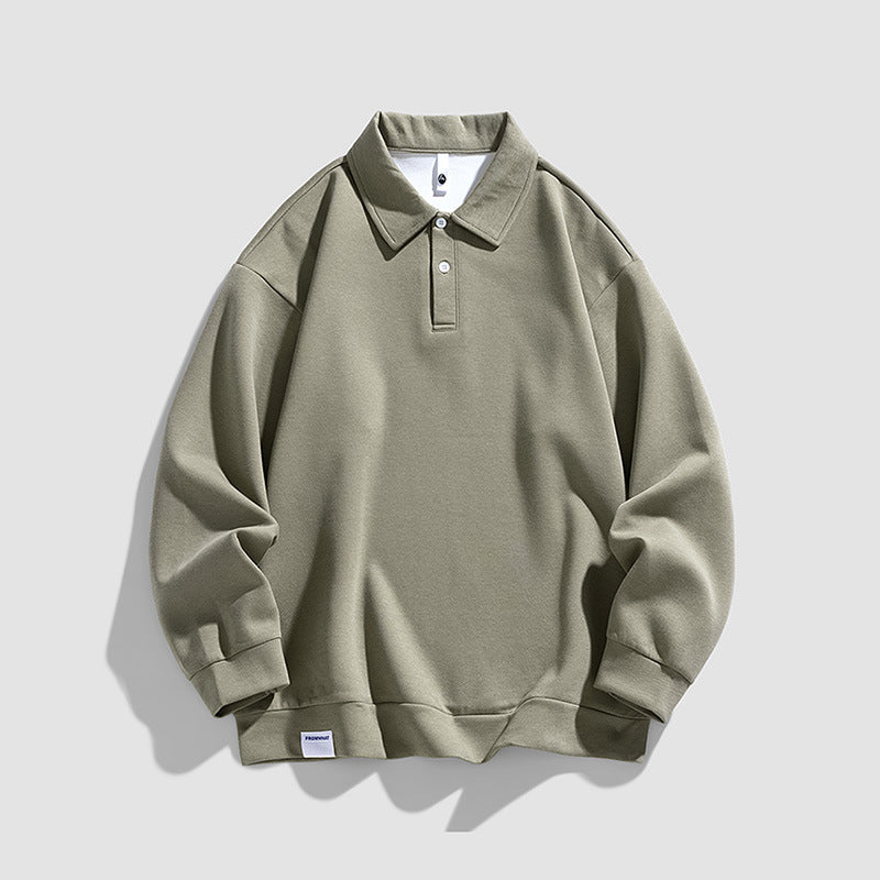 Herren Poloshirt Oversized Lässig mit Kragen Modern