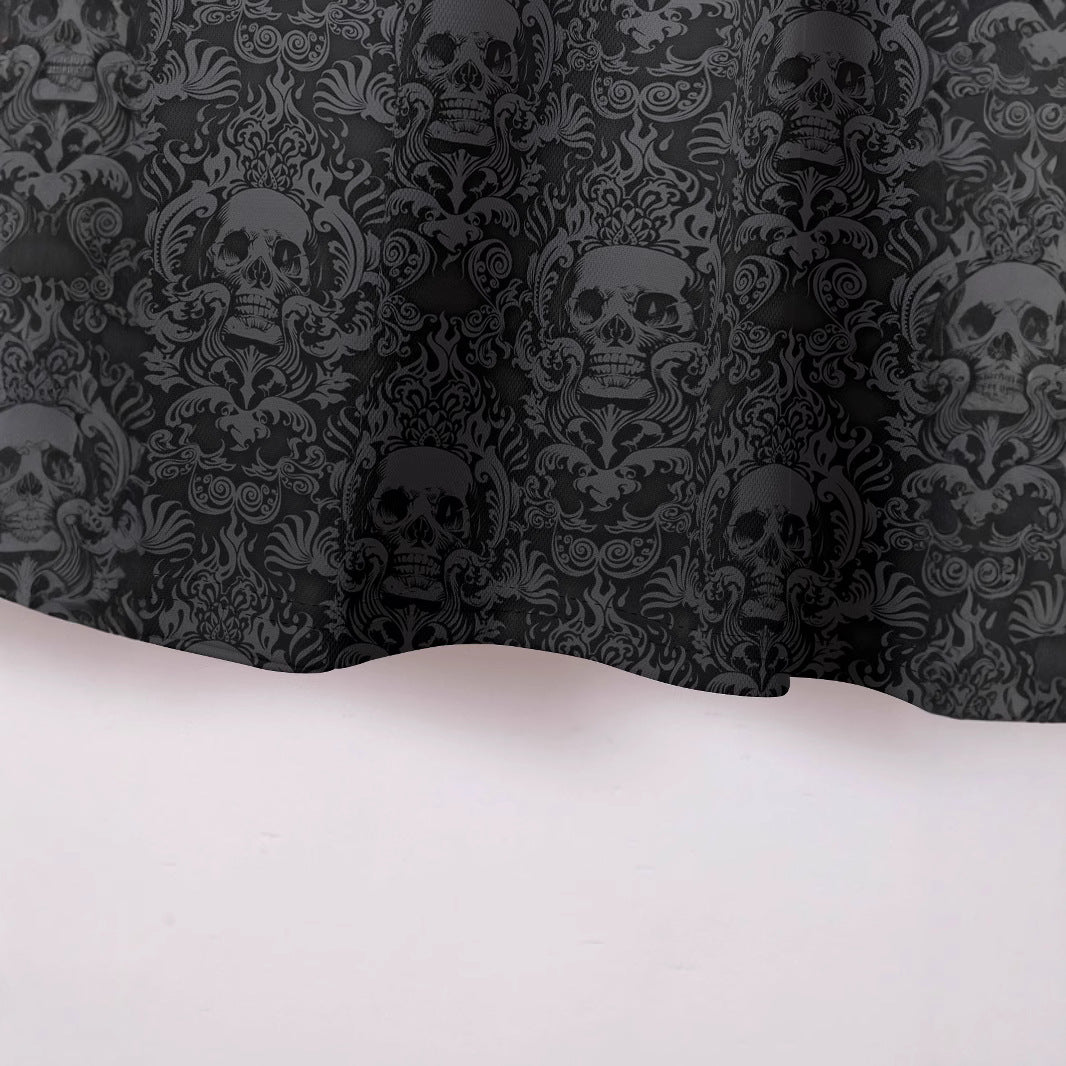 Herren Poloshirt Kurzarm Totenkopf Design atmungsaktiv