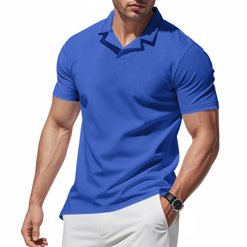 Herren Poloshirt Kurzarm Modern mit Struktur Optik