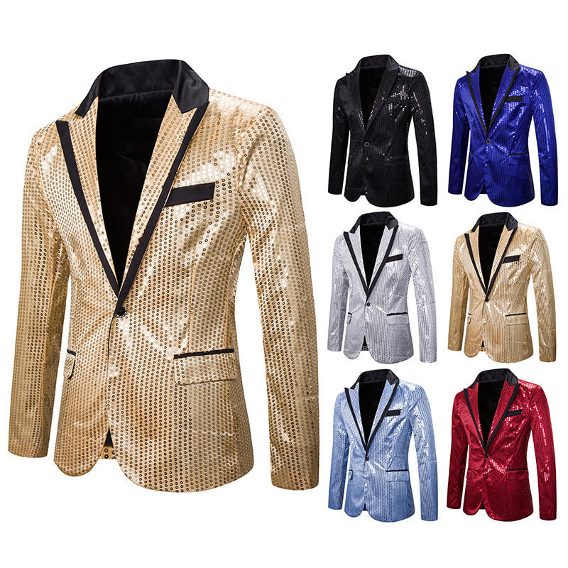 Herren Blazer Elegant Pailletten Modern Schnitt - BerlinGlamour