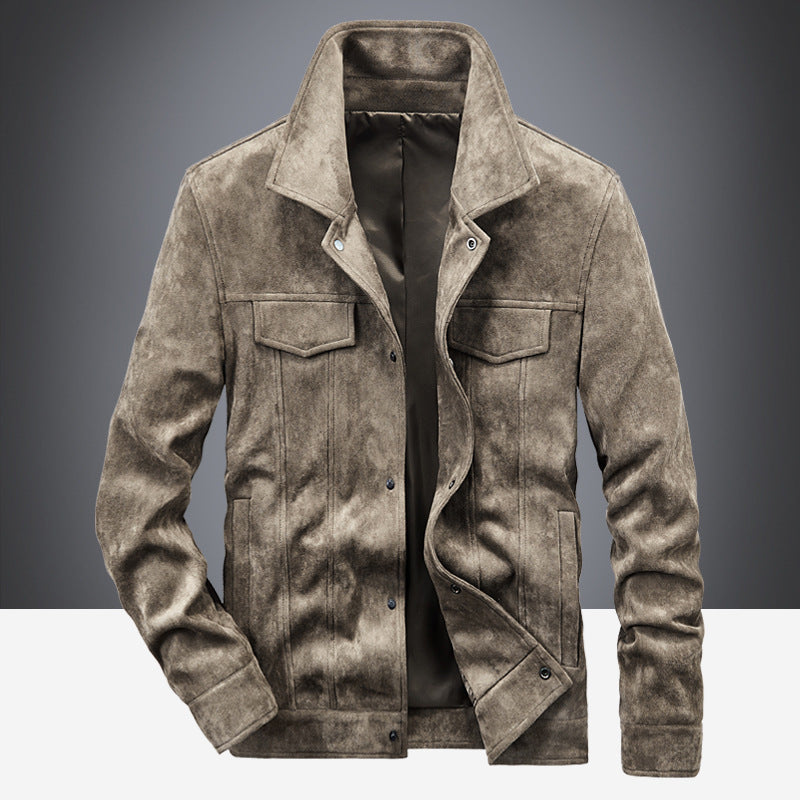 Lederjacke Herren Modern Wildleder Freizeitstyle