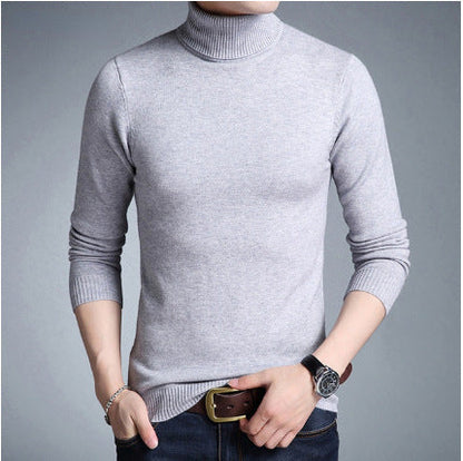 Herren Rollkragenpullover aus Merino Wolle Warm Elegant