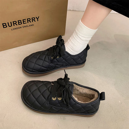 Damen Sneaker Gefüttert Komfortabel Steppmuster Schuhe