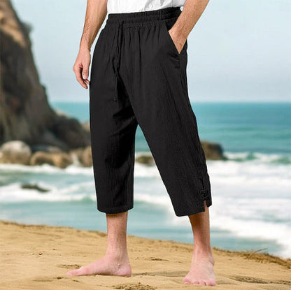 Herren Shorts Sommer Leicht Mit Kordelzug und Taschen