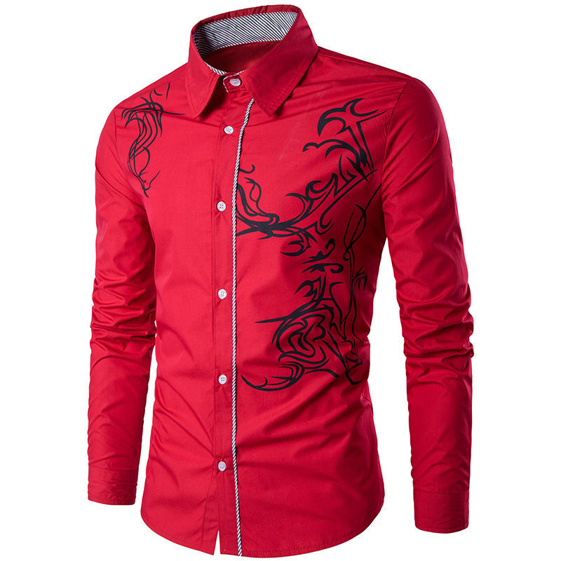 Herren Hemd Modern Grafikdesign Elegant Berlin Style