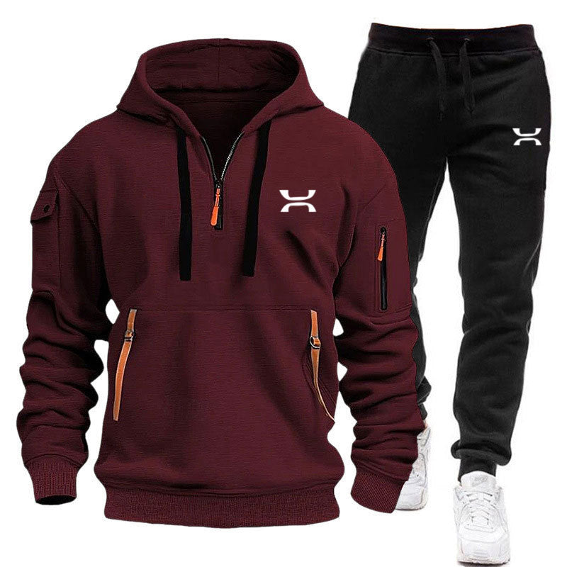 Herren Sportanzug Jogging Set mit Taschen Modern Sportlich
