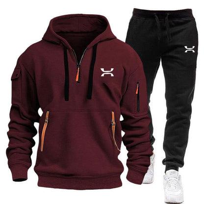Herren Sportanzug Jogging Set mit Taschen Modern Sportlich