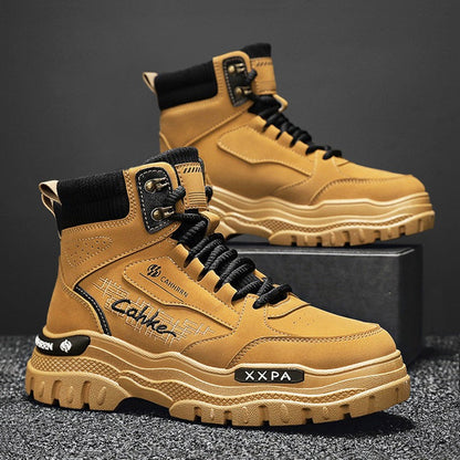 Damen Stiefel High-Top Boots Robust Wasserdicht Mit Gepolsterter Knöchelpartie