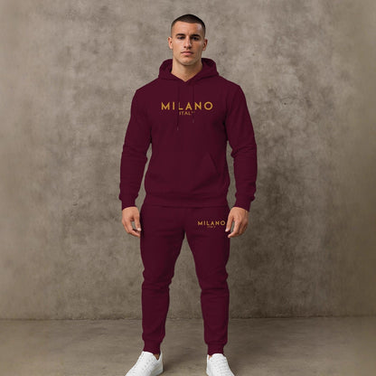 Herren Hoodie und Jogginghose Set mit stylishem Milano Print Berlin Style