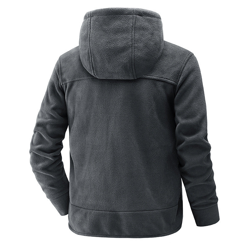 Herren Fleecejacke Warm mit Reißverschlusstaschen Sportlich