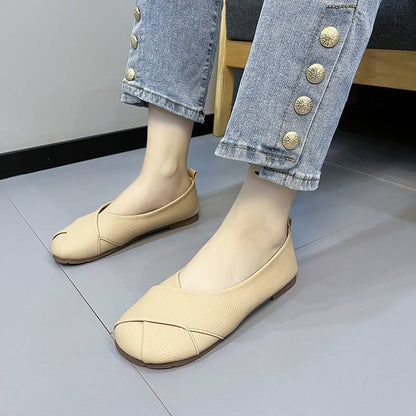 Damen Ballerinas Bequem Kreuz Design Schuhe Damen