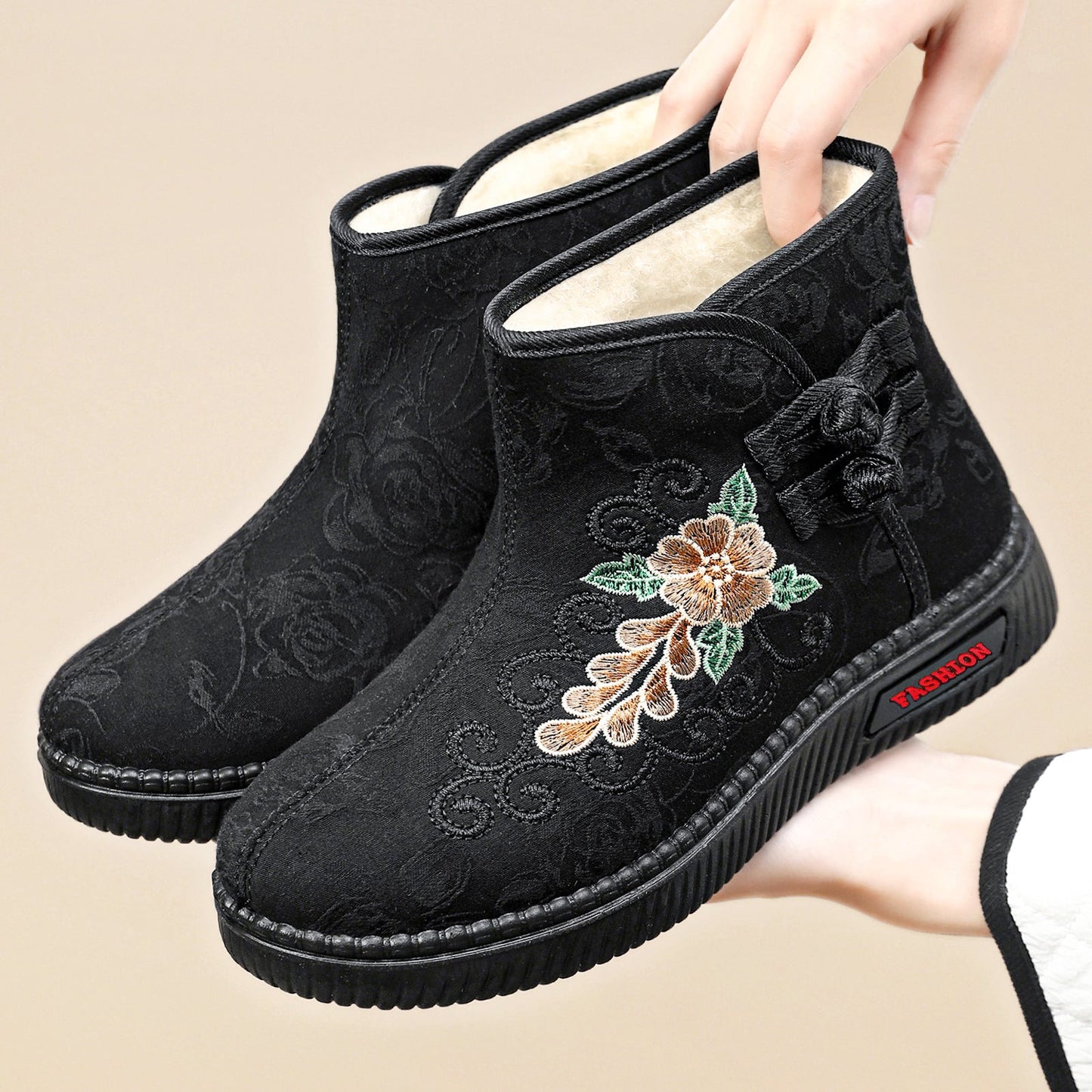 Damen Stiefeletten Elegant Bestickt Schuhe Modisch