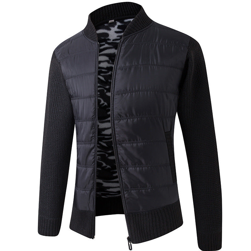 Herren Übergangsjacke Stehkragen Modern Strukturiert