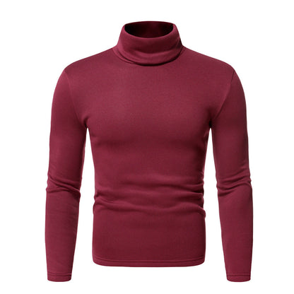 Herren Rollkragenpullover Weich Baumwolle Slim Fit Modern