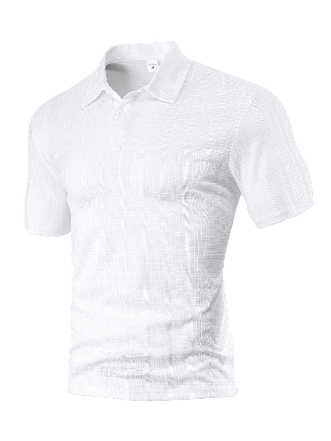 Herren Polohemd mit Struktur und Brusttasche Modern