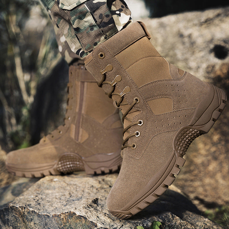 Herren Einsatzstiefel Robust Hochfest Rutschfest Schwarz