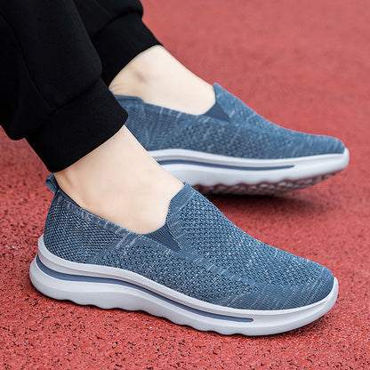 Damen Sneaker Bequem Atmungsaktiv Strick Oberteil Sportlich