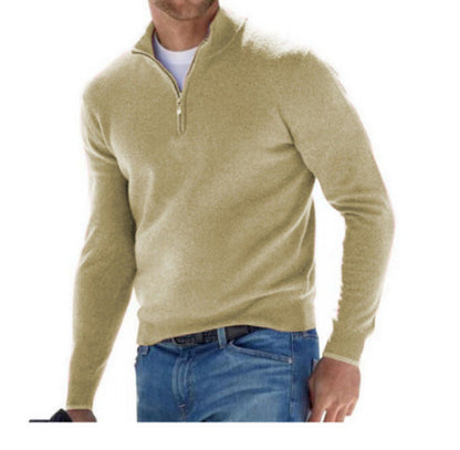 Herren Pullover Halbreißverschluss Business Freizeit Stilvoll