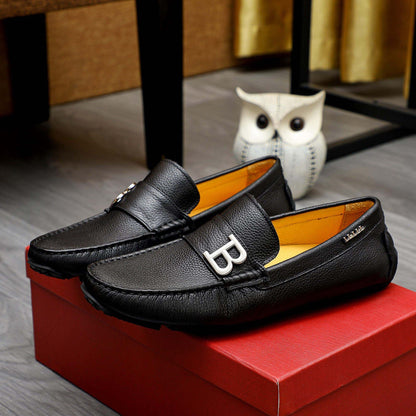 Herren Mokassins Ledernarbung Elegantes Design Braun