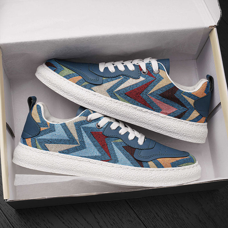 Damen Sneaker Moderne Geometrisches Design Komfortabel