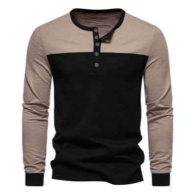 Herren Langarm-Shirt Kontrastfarben Modern Trendig