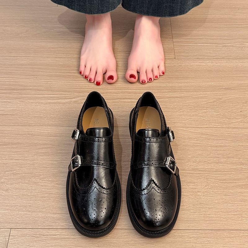 Damen Schnürschuhe Verspielt Doppelriemen Mode Schuhe