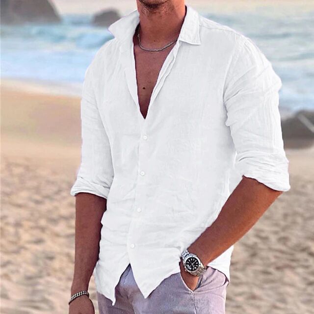 Leinenhemd Herren Sommer Leicht Modern - BerlinGlamour