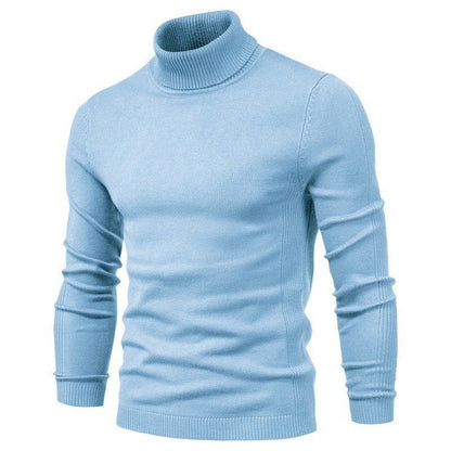 Herren Rollkragenpullover Weich Wolle Elegante Optik