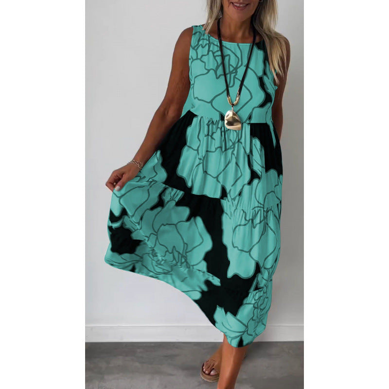 BerlinGlamour Modisches Trägerkleid mit Print