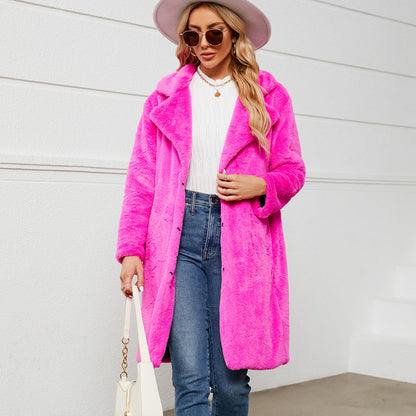 Übergroße Fleecejacke Damen Kuscheljacke Warm