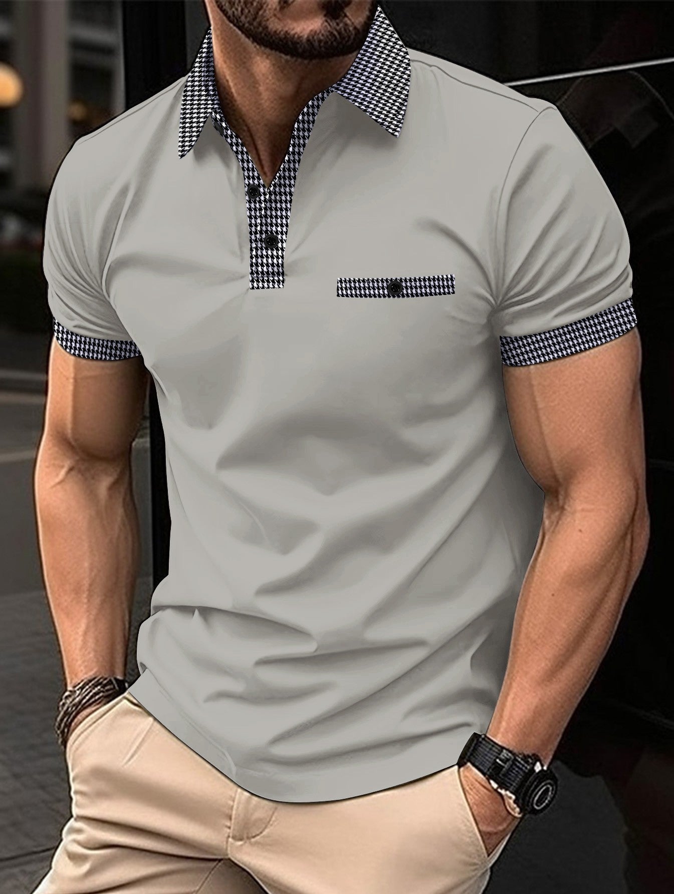 Herren Poloshirt Modern Slim Fit mit Kragen und Style