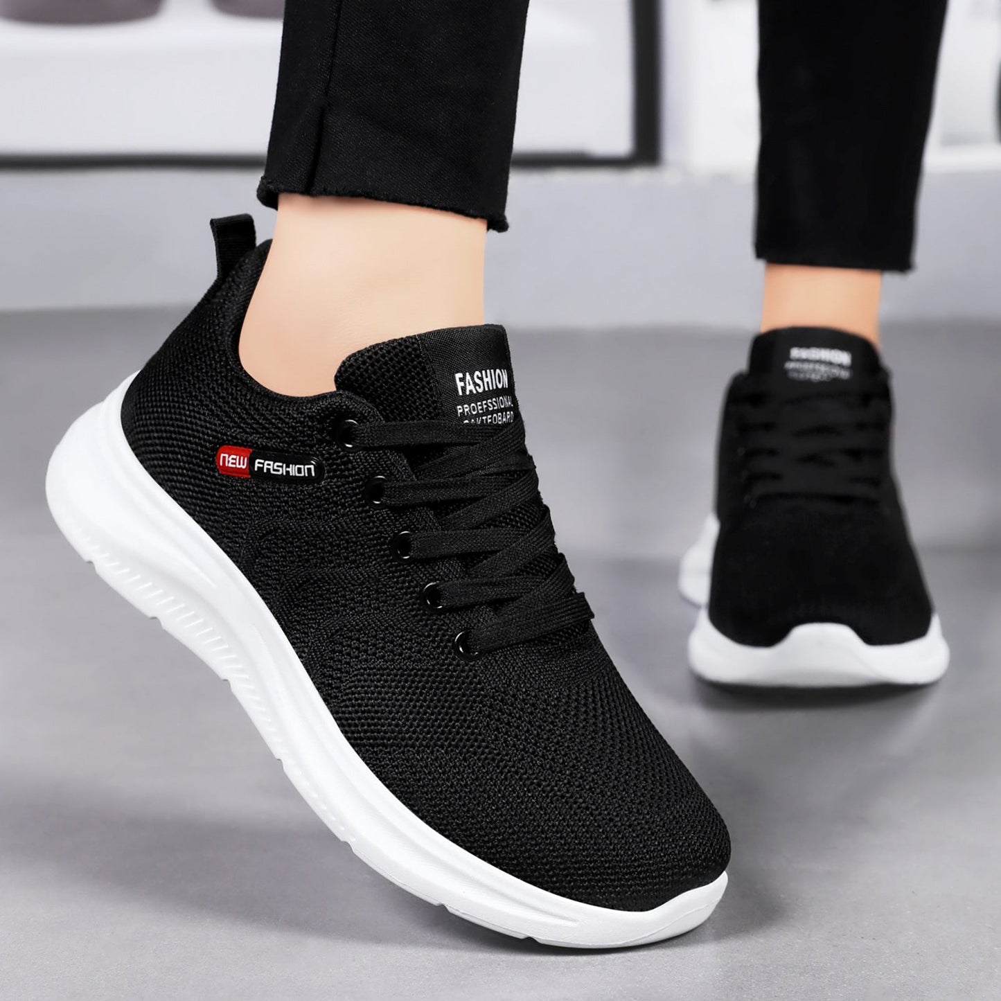 Damen Sneaker Laufschuhe Sport Atmungsaktiv