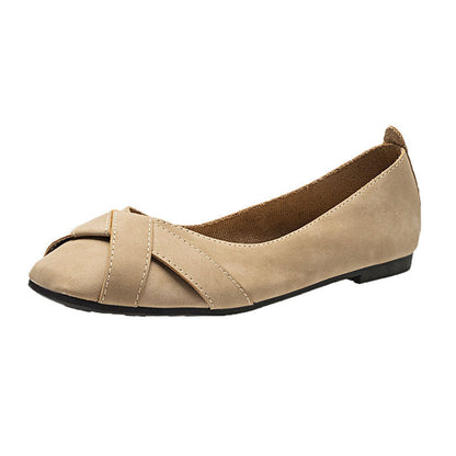 Damen Ballerinas Komfortabel Kreuzriemen Schuhe Modern