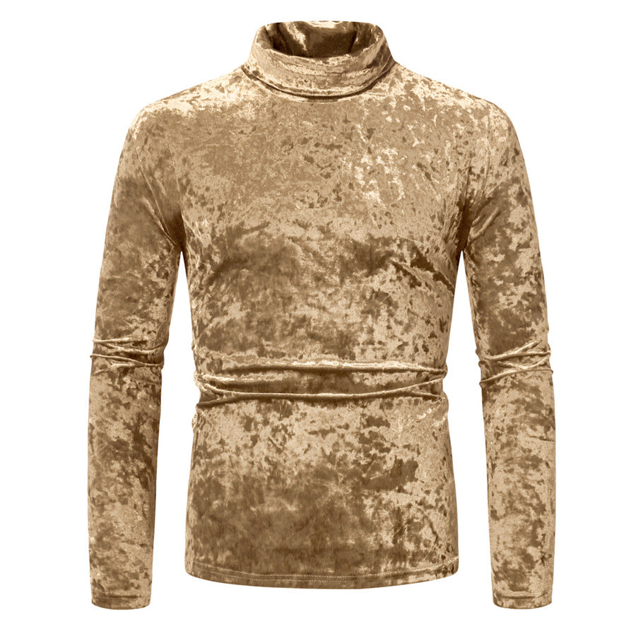 Herren Rollkragenpullover aus Samt Stilvoll Eleganter Damenlook