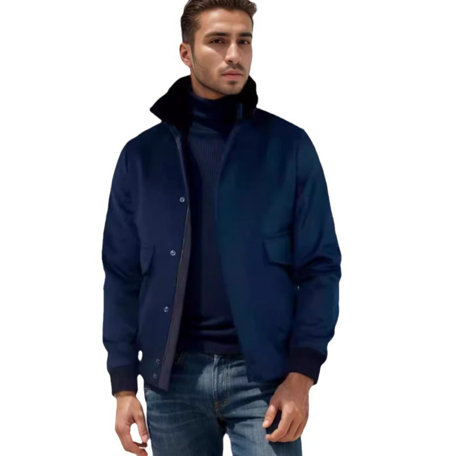 Herren Freizeitjacke Modern Stehkragen Casual
