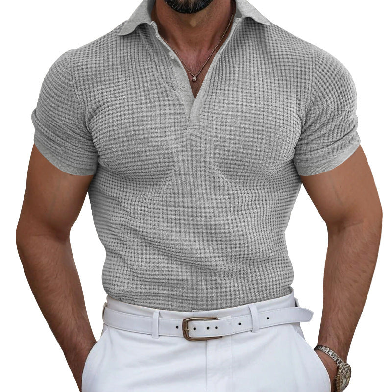 Herren Poloshirt atmungsaktiv Struktur Optik Berlin - BerlinGlamour